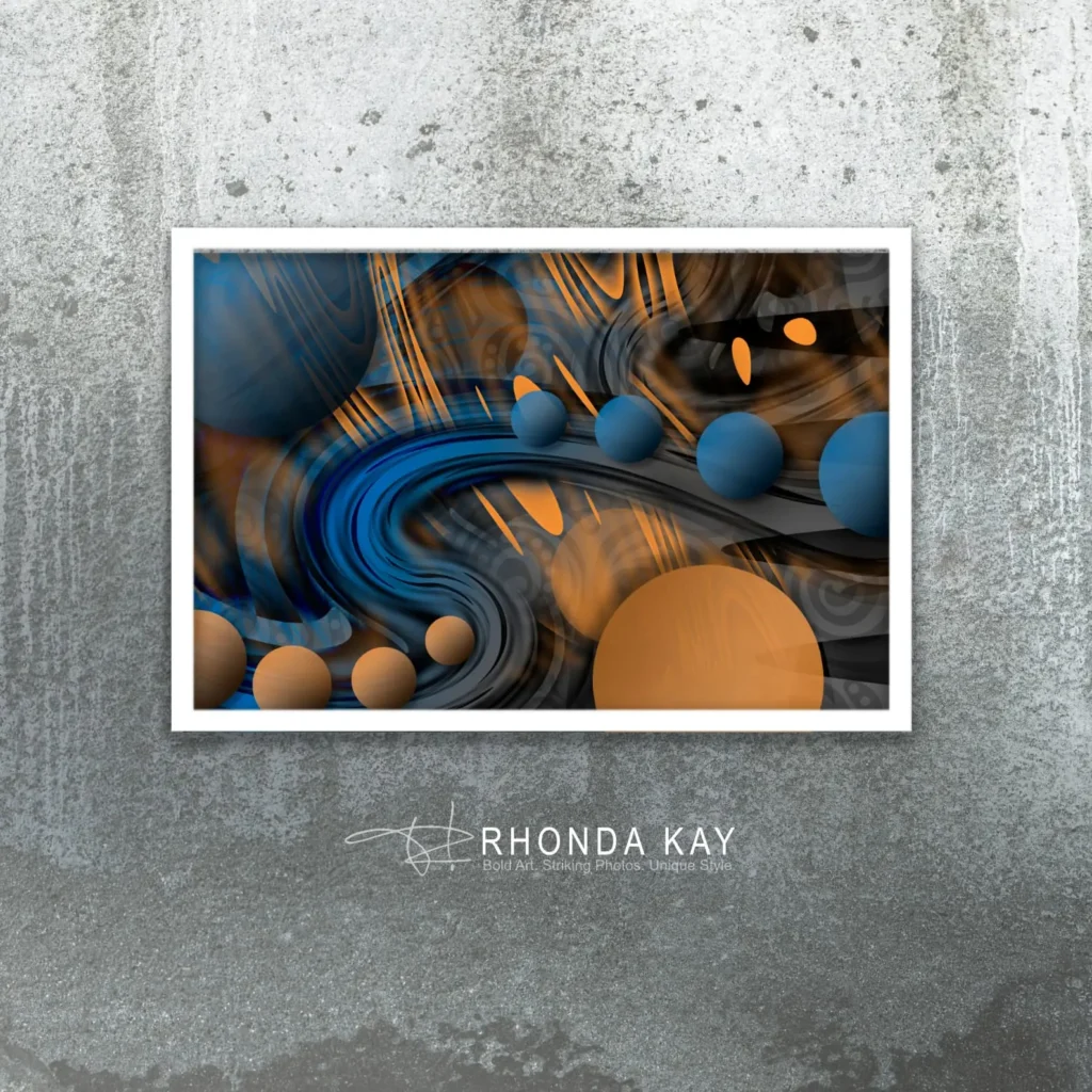 Rhonda Kay Digital Art Original: Going with the Flow Mockup Image 02