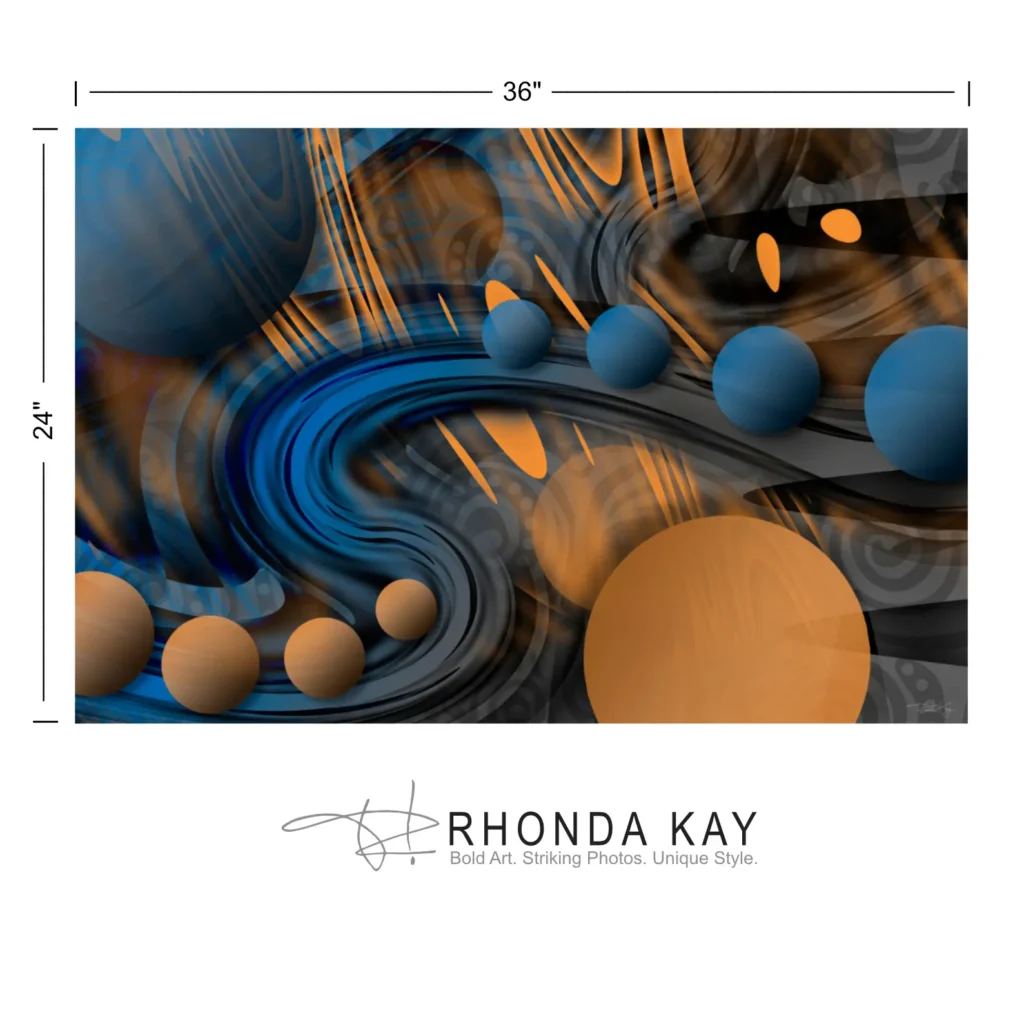 Rhonda Kay Digital Art Original: Going with the Flow Dimensions Image