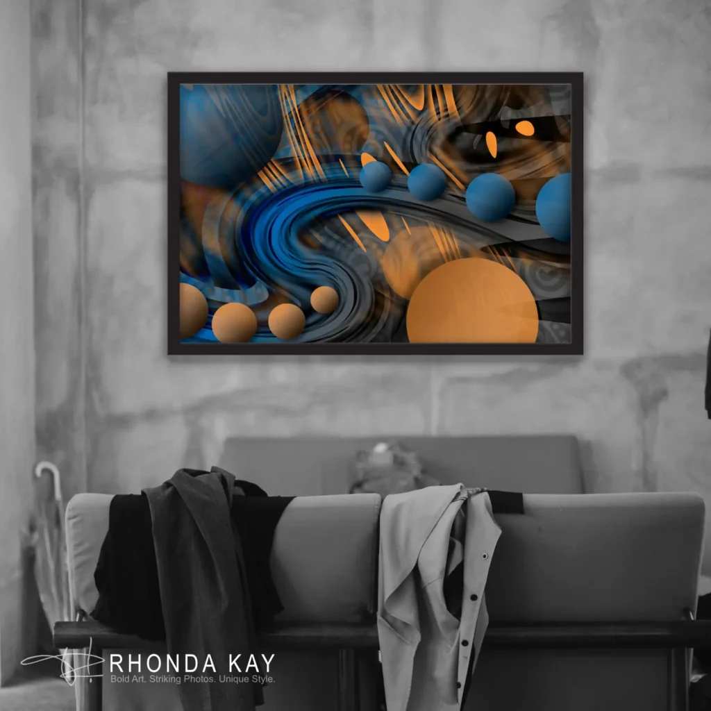 Rhonda Kay Digital Art Original: Going with the Flow Mockup Image 05