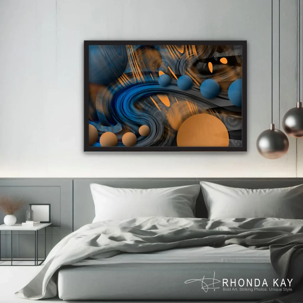 Rhonda Kay Digital Art Original: Going with the Flow Mockup Image 06