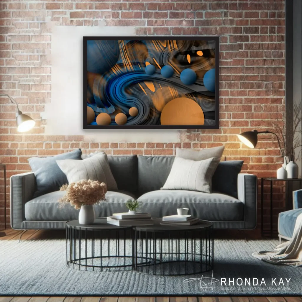 Rhonda Kay Digital Art Original: Going with the Flow Mockup Image 07