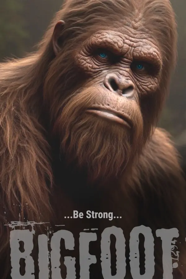 Rhonda Kay Bigfoot AI Generated Art: Be Strong Poster Thumbnail Image