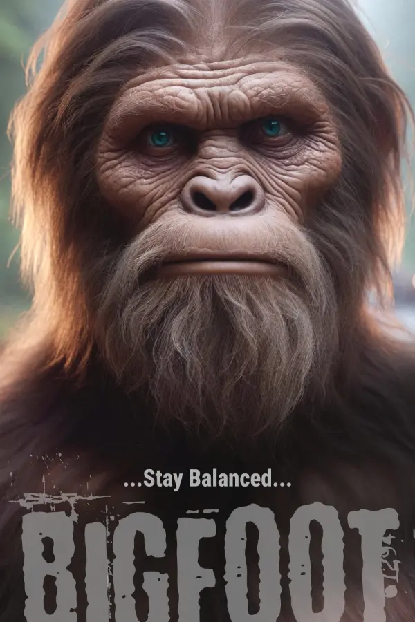 Rhonda Kay Bigfoot AI Generated Art: Stay Balanced Poster Thumbnail Image