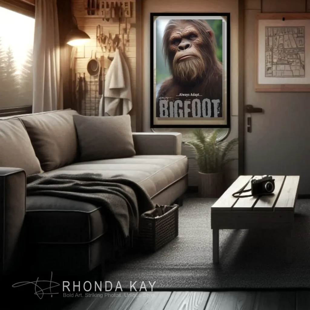 Bigfoot Motivational Poster – Always Adapt Mockup Image 05