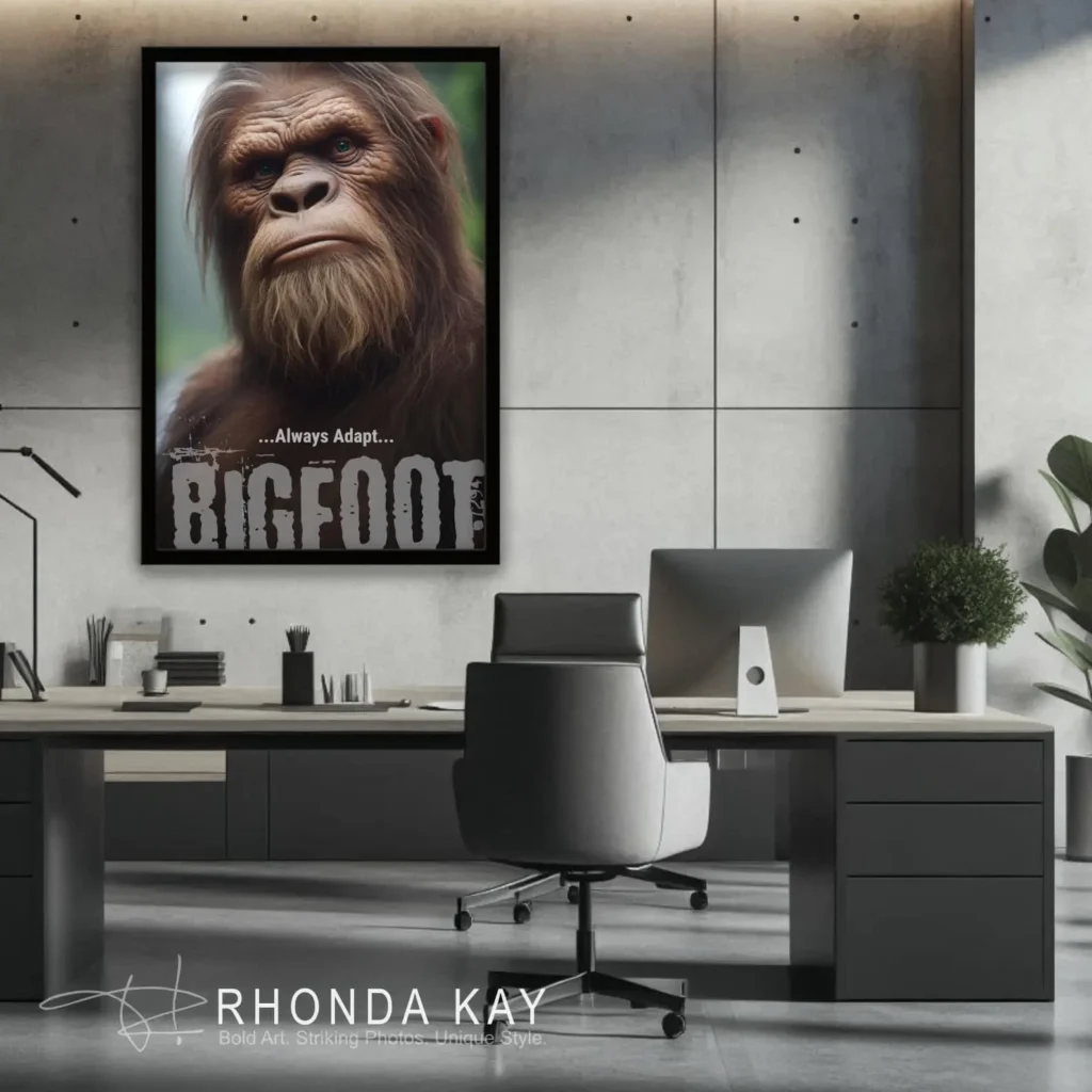 Bigfoot Motivational Poster – Always Adapt Mockup Image 07