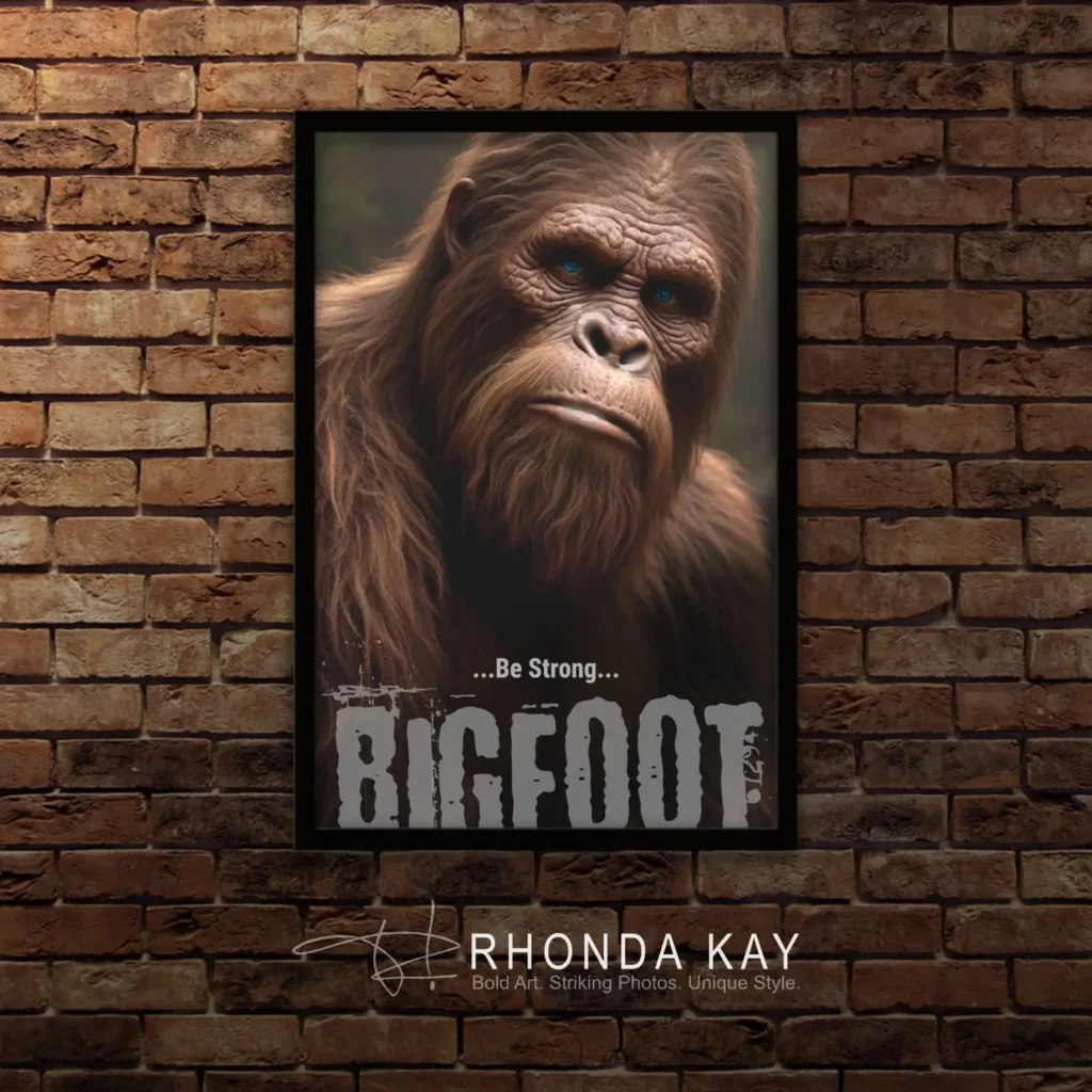 Bigfoot Motivational Poster – Be Strong Mockup Image 02