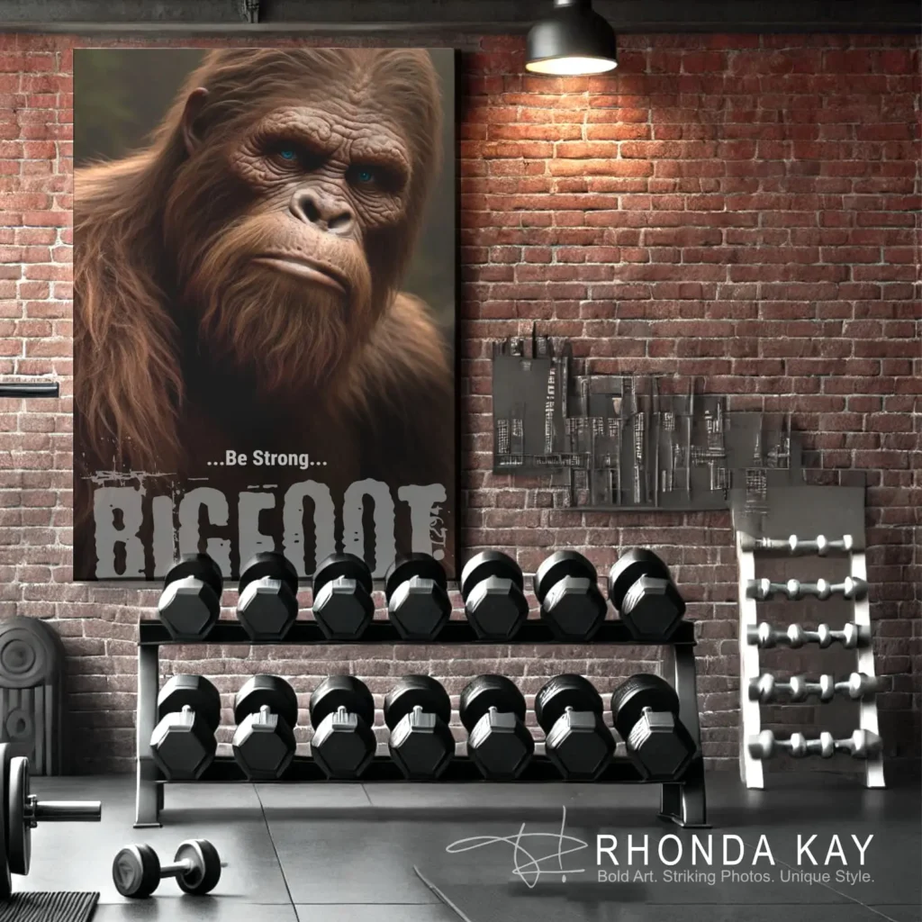 Bigfoot Motivational Poster – Be Strong Mockup Image 07