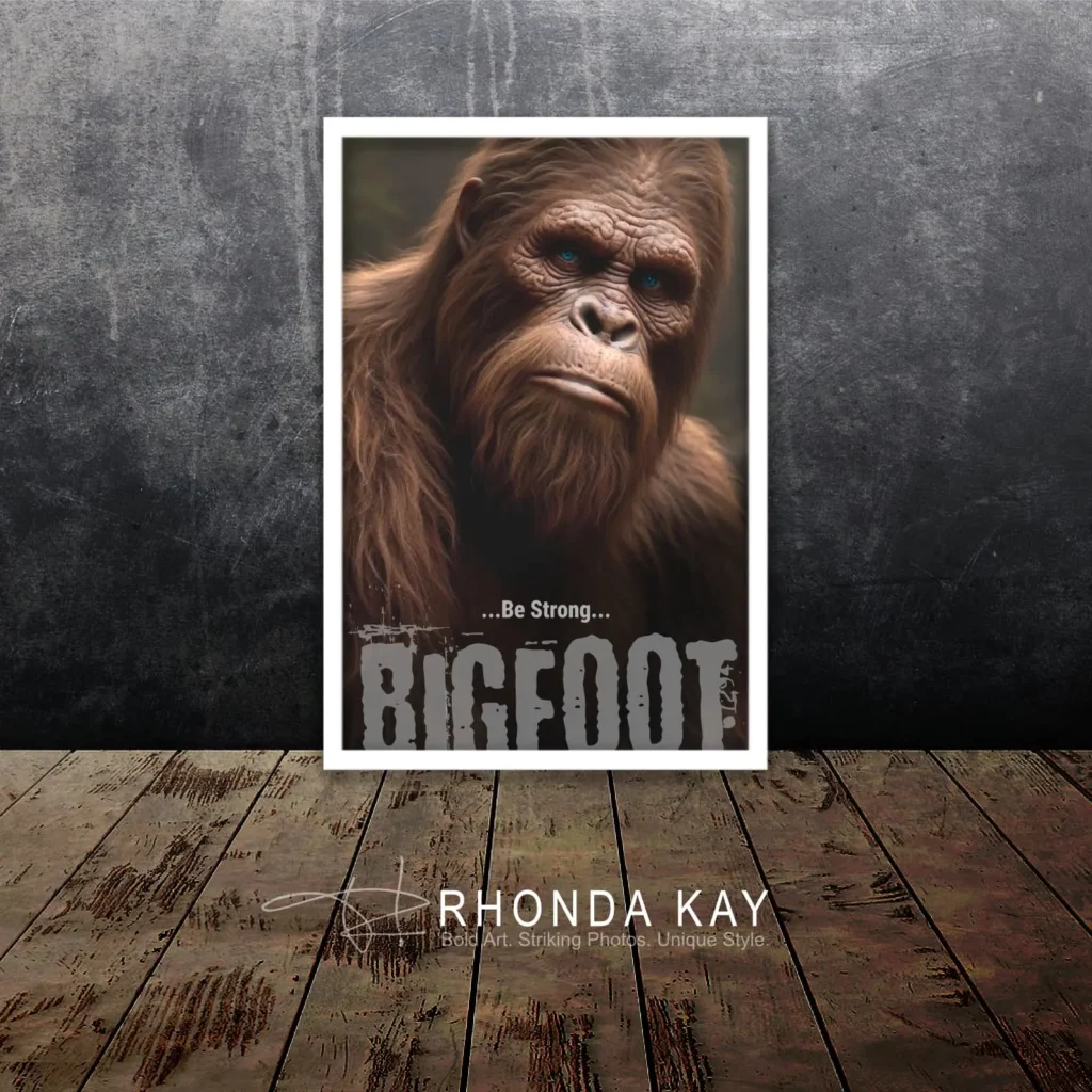 Bigfoot Motivational Poster – Be Strong Mockup Image 09