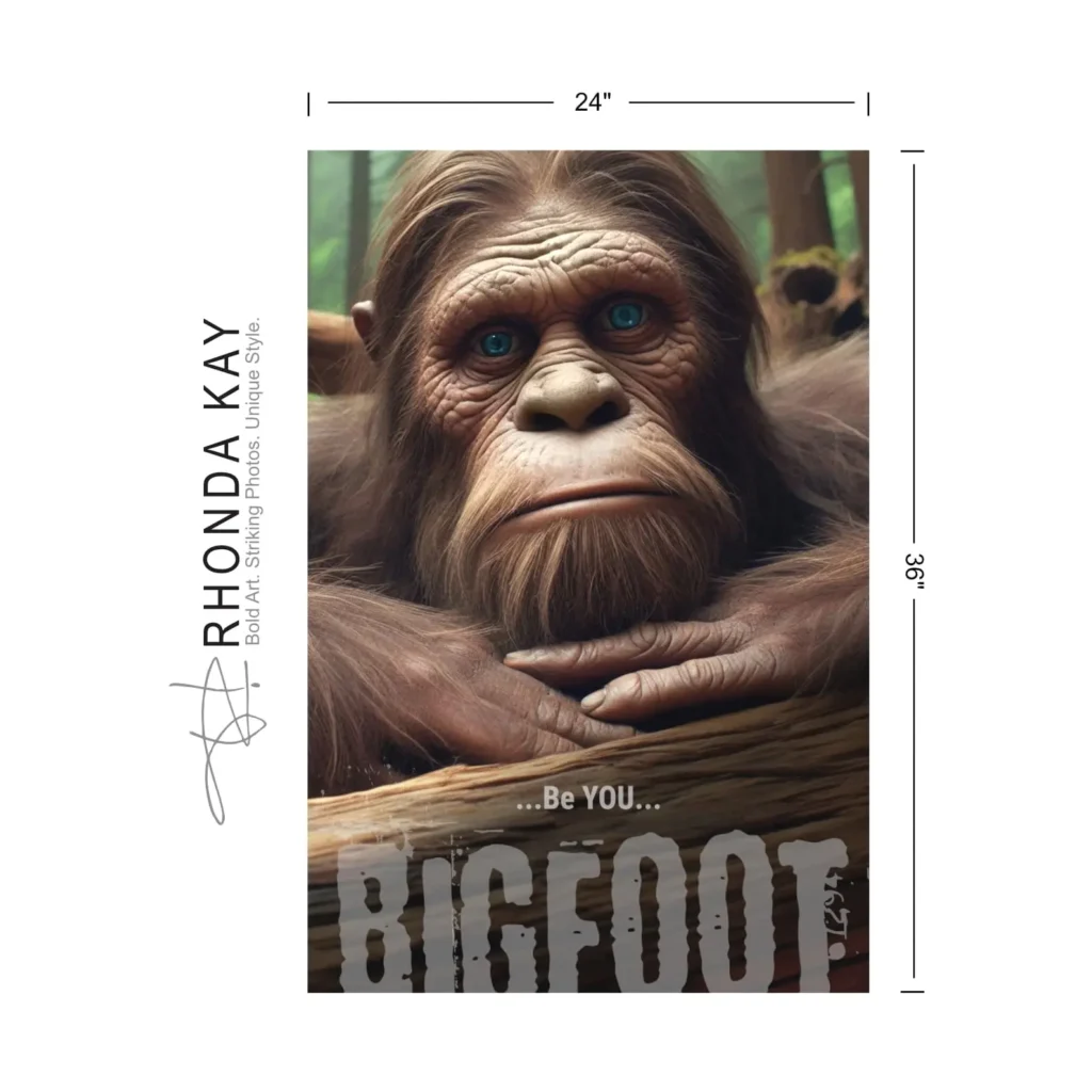 Bigfoot Motivational Poster – Be You Dimensions Image