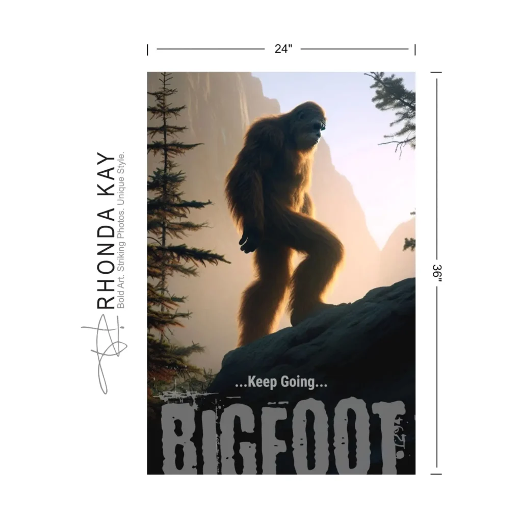 Bigfoot Motivational Poster – Keep Going Dimensions Image