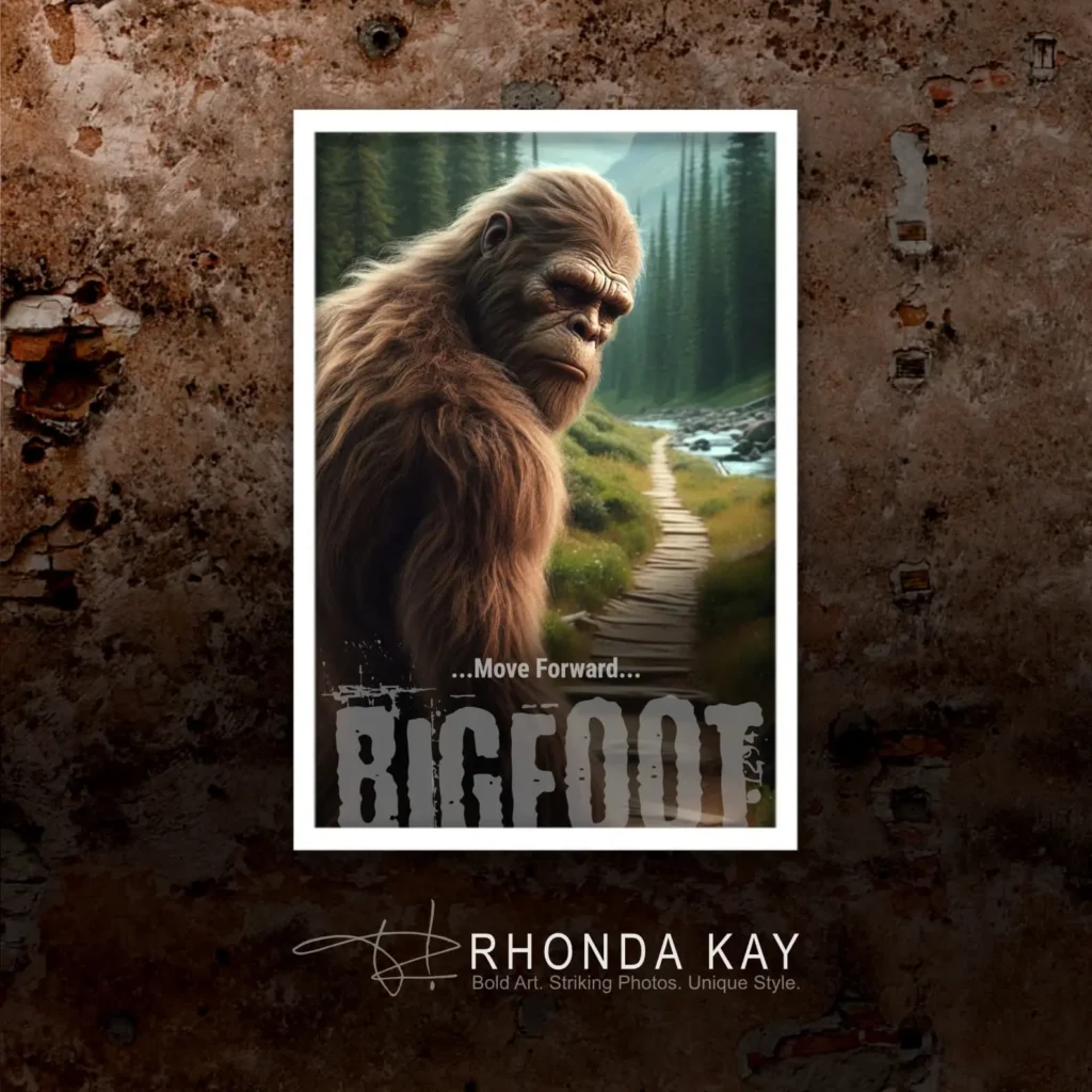 Bigfoot Motivational Poster – Move Forward Mockup Image 02