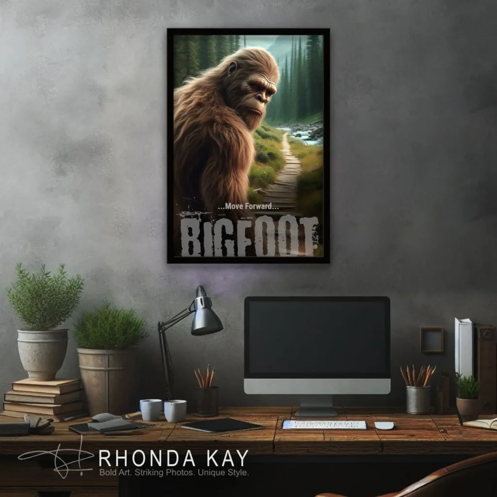 Bigfoot Motivational Poster – Move Forward Mockup Image 04