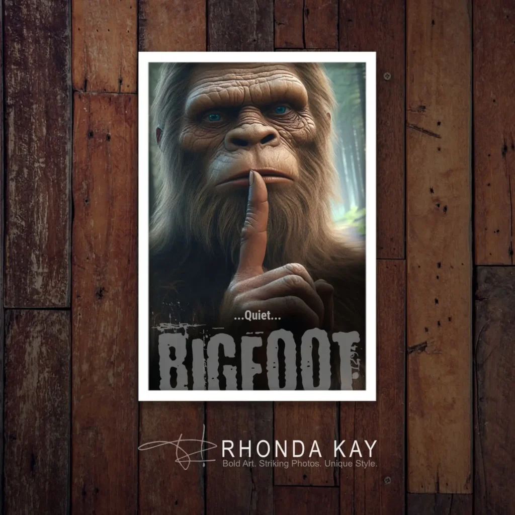 Bigfoot Motivational Poster – Quiet Mockup Image 02