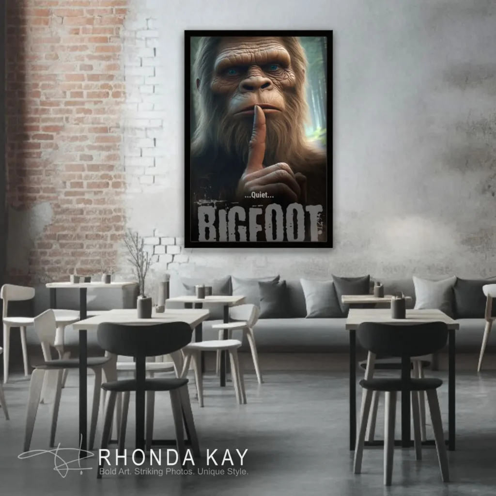 Bigfoot Motivational Poster – Quiet Mockup Image 04