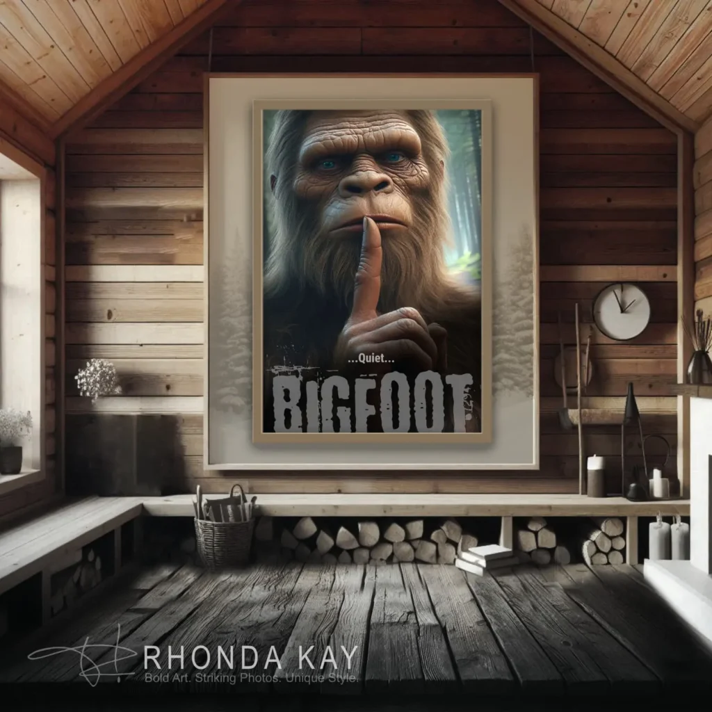 Bigfoot Motivational Poster – Quiet Mockup Image 05