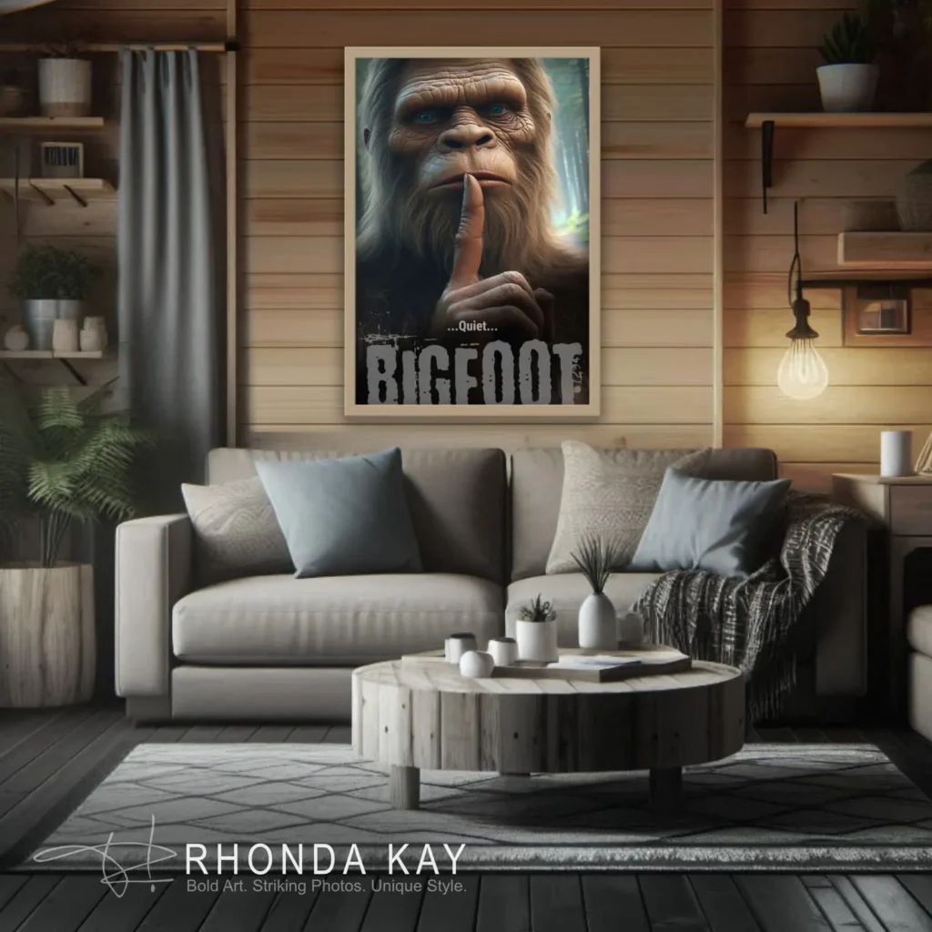 Bigfoot Motivational Poster – Quiet Mockup Image 06