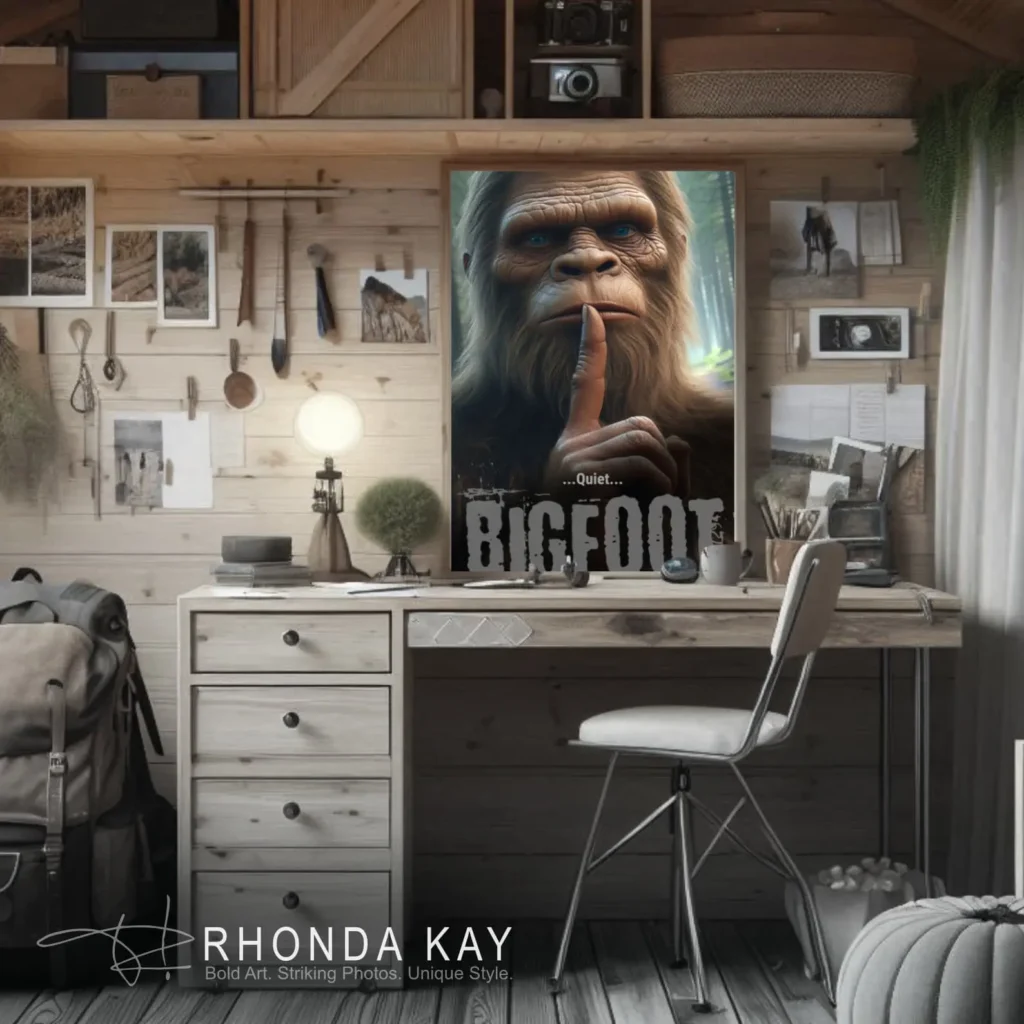 Bigfoot Motivational Poster – Quiet Mockup Image 07