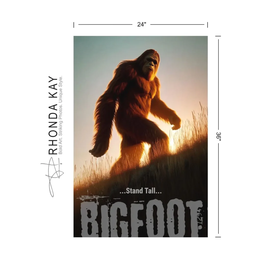 Bigfoot Motivational Poster – Stand Tall Dimensions Image