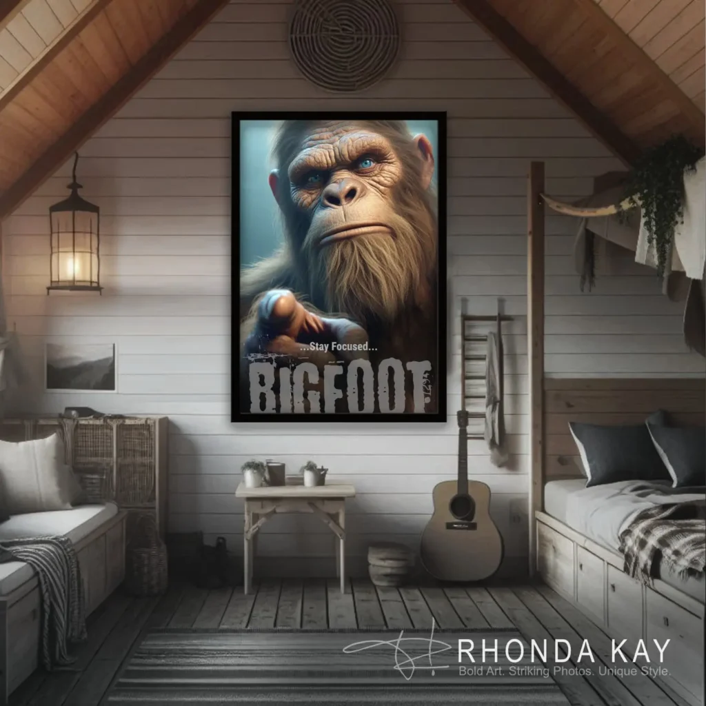 Bigfoot Motivational Poster – Stay Focused Mockup Image 04