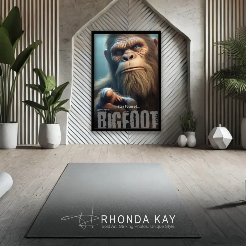 Bigfoot Motivational Poster – Stay Focused Mockup Image 07