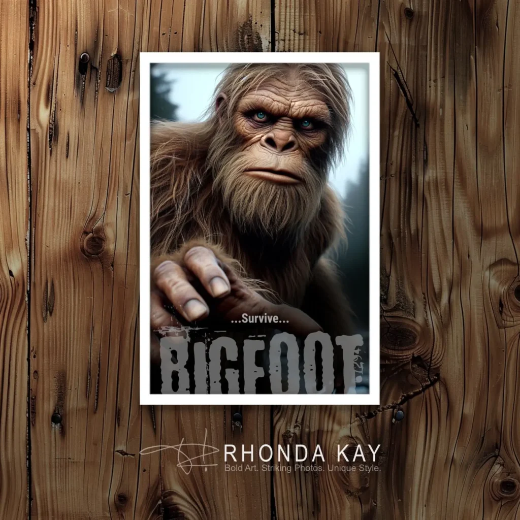 Bigfoot Motivational Poster – Survive Mockup Image 02