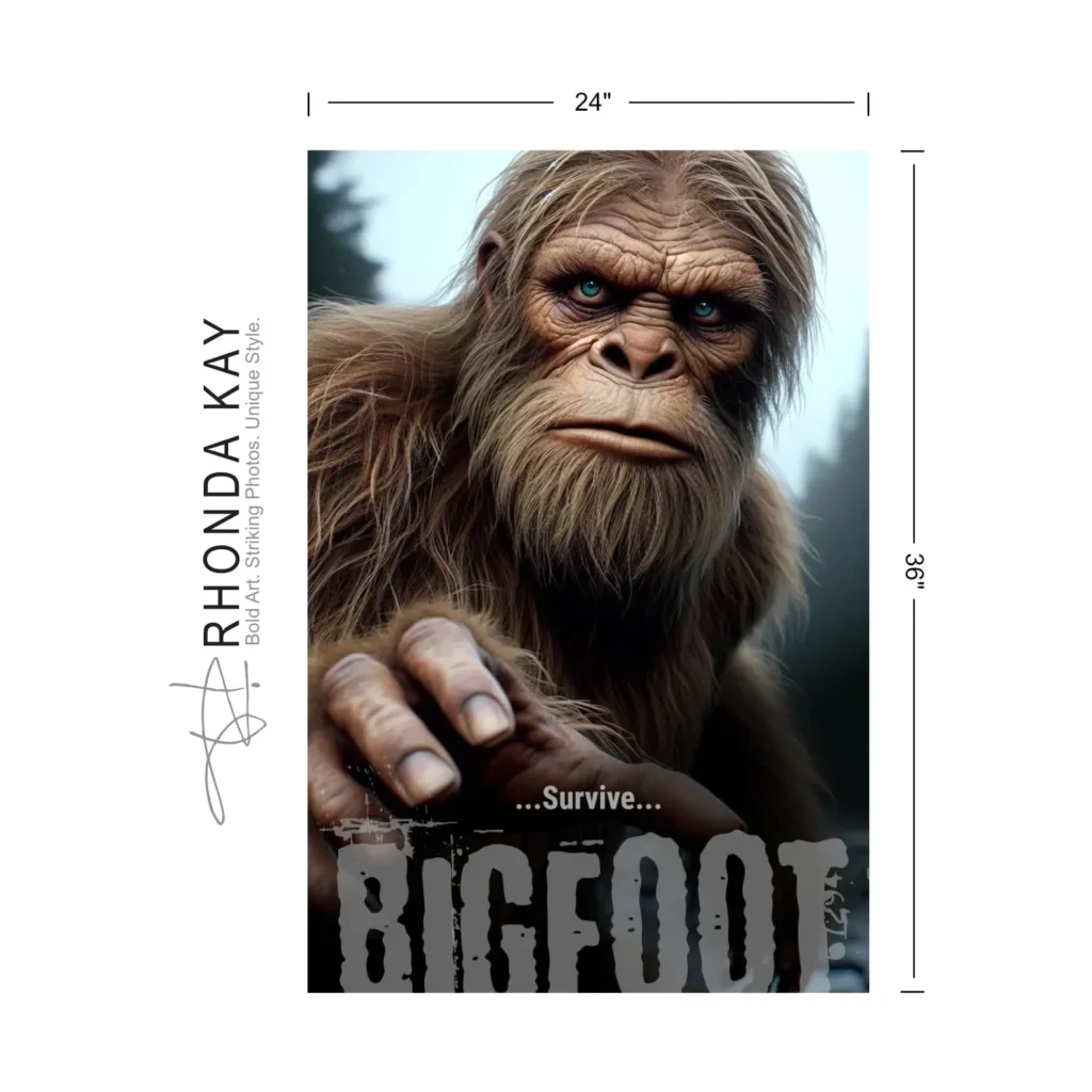 Bigfoot Motivational Poster – Survive Dimensions Image