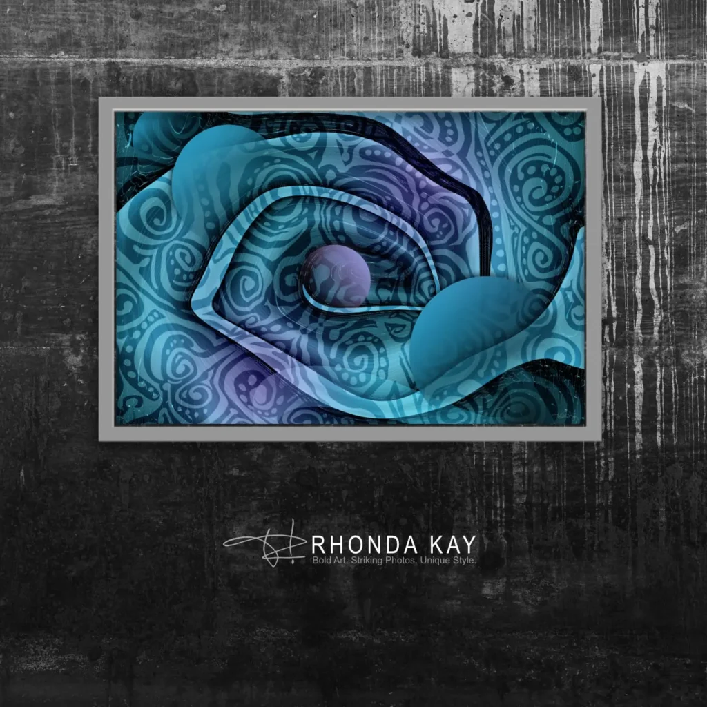 Rhonda Kay Digital Art Original: Purple Pearl Mockup Image 02