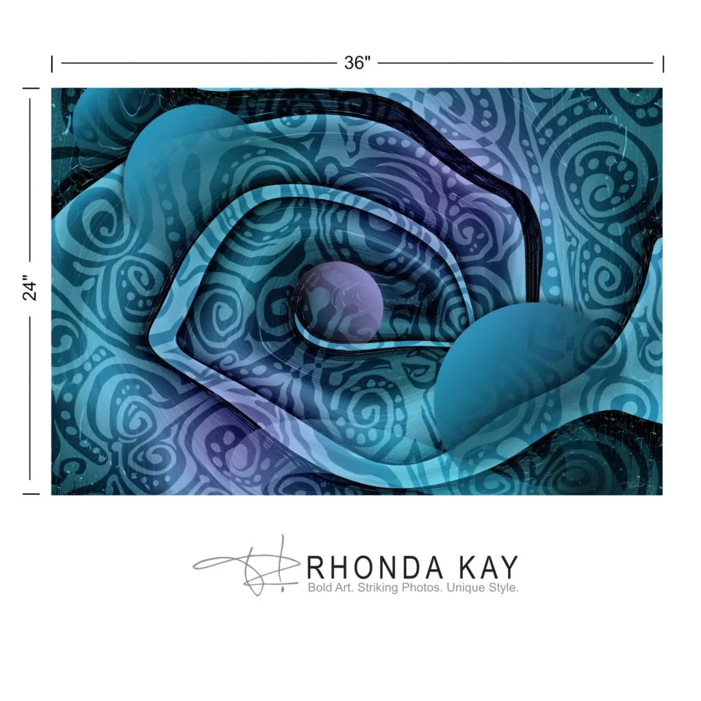 Rhonda Kay Digital Art Original: Purple Pearl Dimensions Image