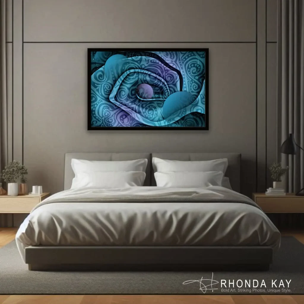 Rhonda Kay Digital Art Original: Purple Pearl Mockup Image 06