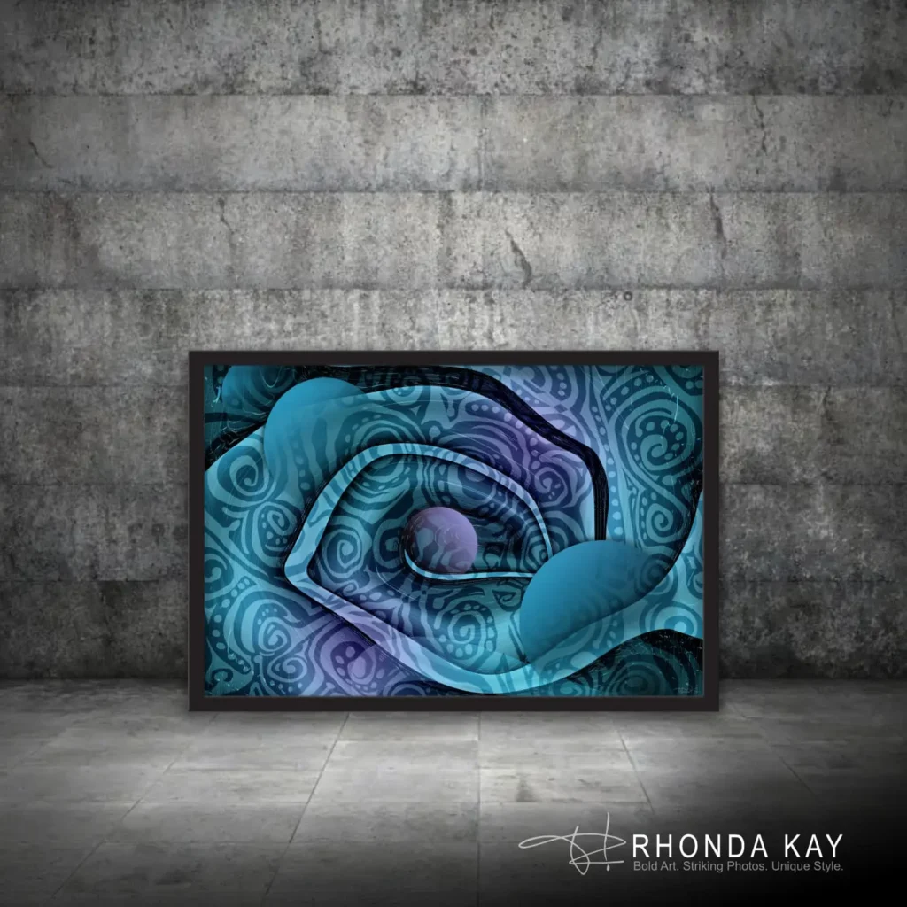 Rhonda Kay Digital Art Original: Purple Pearl Mockup Image 09