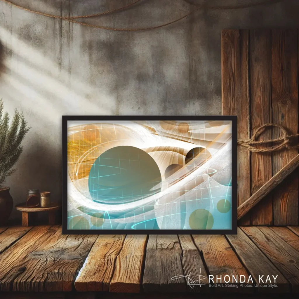 Rhonda Kay Digital Art Original: Radiating Light Mockup Image 09